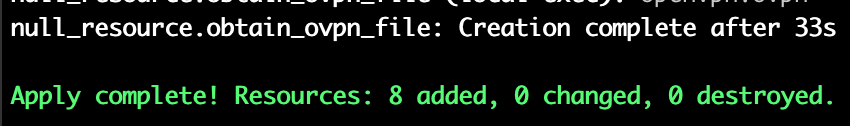 Successful Terraform Apply
