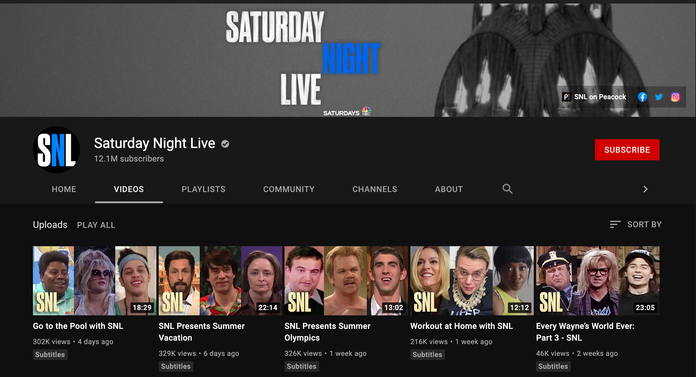Way more videos on SNL USA YouTube